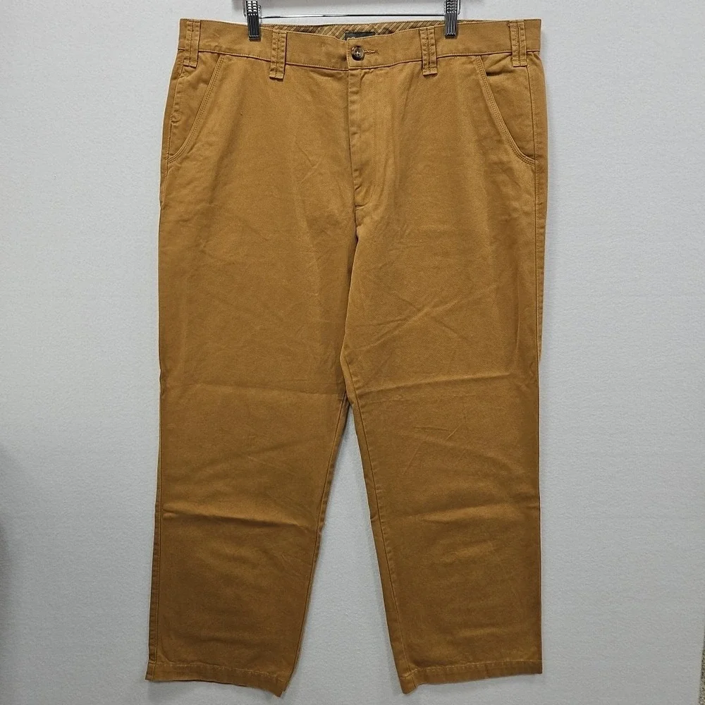 Cabelas Woodhaven Chino Pants‎ Mens 40X30 Rye Brown Pockets Cotton Canvas